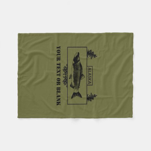 Alaska Combat Fisherman Badge Fleece Deken (Voorkant (Horizontaal))
