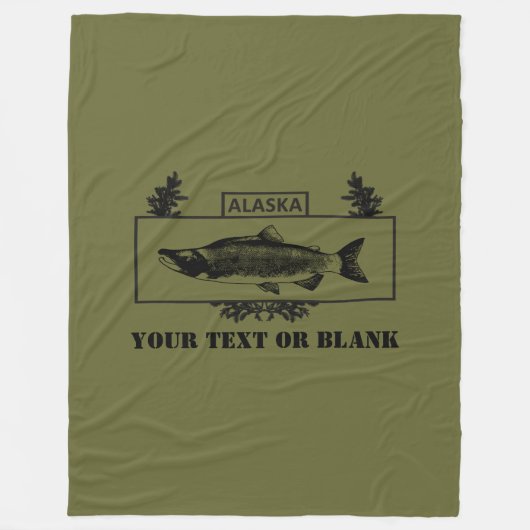 Alaska Combat Fisherman Badge Fleece Deken (Voorkant)
