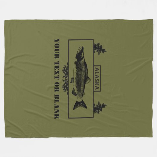 Alaska Combat Fisherman Badge Fleece Deken (Voorkant (Horizontaal))