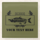 Alaska Combat Fisherman Badge Glazen Onderzetter (Voorkant)