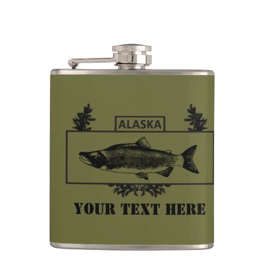 Alaska Combat Fisherman Badge Heupfles (Voorkant)