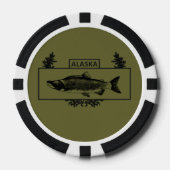 Alaska Combat Fisherman Badge - ingetogen Poker Chips (Voorkant)