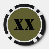 Alaska Combat Fisherman Badge - ingetogen Poker Chips (Achterkant)