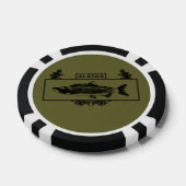 Alaska Combat Fisherman Badge - ingetogen Poker Chips (Enkel)