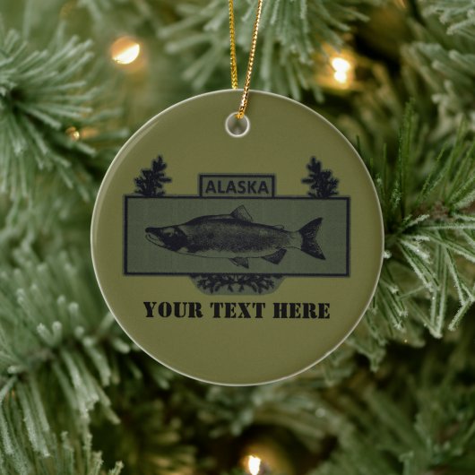 Alaska Combat Fisherman Badge Keramisch Ornament (Boom)
