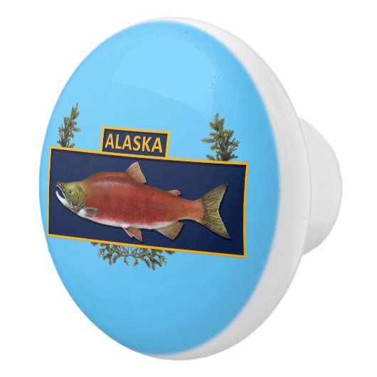 Alaska Combat Fisherman Badge Keramische Knop (Rechts)