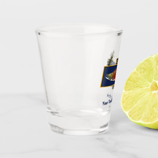 Alaska Combat Fisherman Badge Shot Glas (Links)