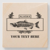 Alaska Combat Fisherman Badge Stenen Onderzetter (Voorkant)