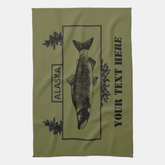 Alaska Combat Fisherman Badge Theedoek (Verticaal)