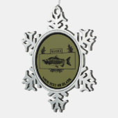 Alaska Combat Fisherman Badge Tin Sneeuwvlok Ornament (Rechts)
