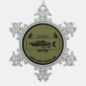 Alaska Combat Fisherman Badge Tin Sneeuwvlok Ornament (Voorkant)