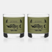 Alaska Combat Fisherman Badge Whisky Glas (Voorkant)