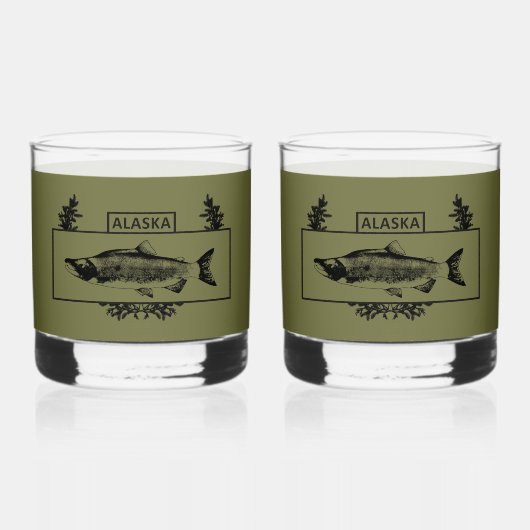 Alaska Combat Fisherman Badge Whisky Glas (Voorkant)