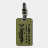 Alaska Combat Vissen Veteran Bagagelabel (Voorkant verticaal)