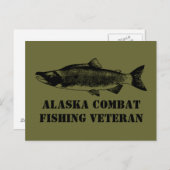 Alaska Combat Vissen Veteran Briefkaart (Voorkant / Achterkant)