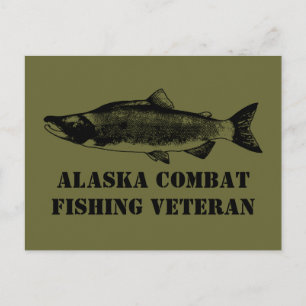 Alaska Combat Vissen Veteran Briefkaart