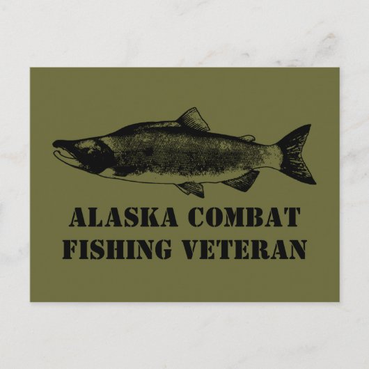 Alaska Combat Vissen Veteran Briefkaart (Voorkant)