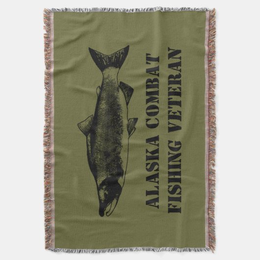 Alaska Combat Vissen Veteran Deken (Voorkant Verticaal)