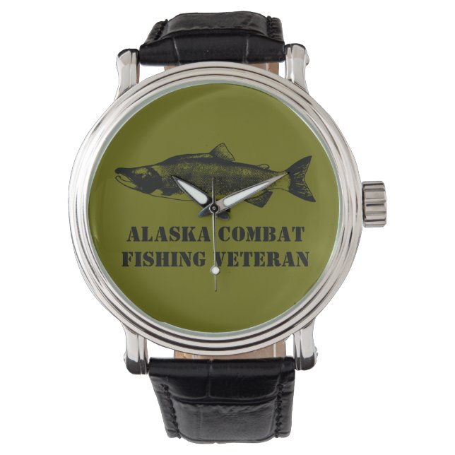 Alaska Combat Vissen Veteran Horloge (Voorkant)