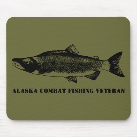 Alaska Combat Vissen Veteran Muismat (Voorkant)