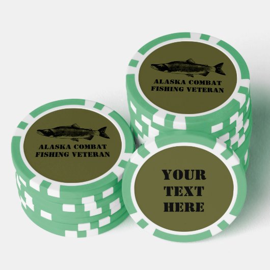 Alaska Combat Vissen Veteran Poker Chips (Opstapeling)
