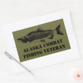 Alaska Combat Vissen Veteran Rechthoekige Sticker (Envelop)