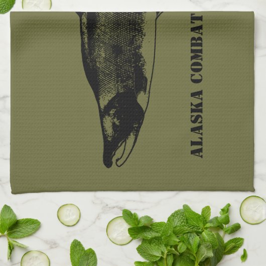 Alaska Combat Vissen Veteran Theedoek (Gevouwen)