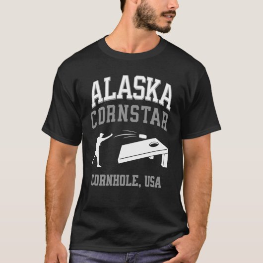 Alaska Cornstar Lucky Cornhole Tournament T-shirt (Voorkant)