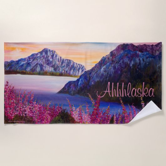 Alaska Cotton Snoep Mountain Beach Handdoek (Voorkant)
