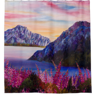 Alaska Cotton Snoep Mountain Shower Gordijn