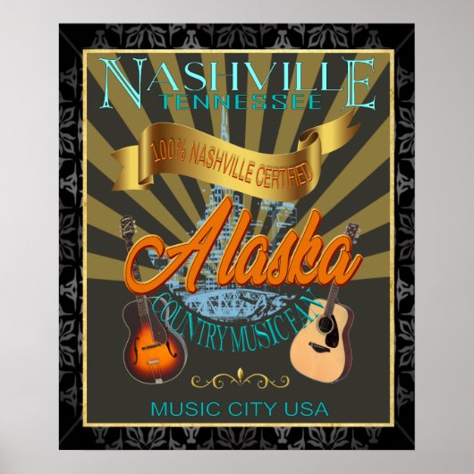 Alaska Country Music Fan Wall Poster (Voorkant)