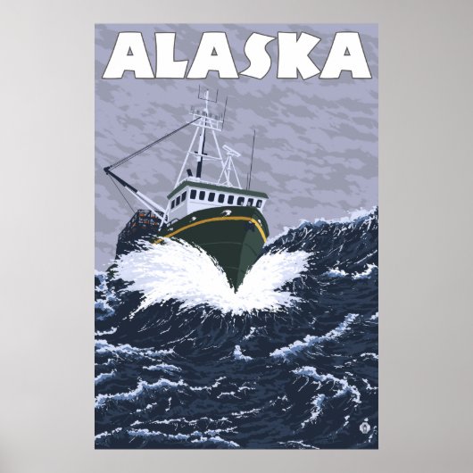 Alaska - Crab Boat Poster (Voorkant)