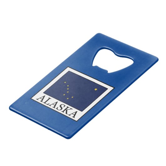 Alaska Creditkaart Flessenopener (Voorkant Gekanteld)