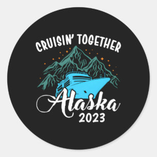 Alaska Cruise 2023 Alaska Cruise familie Ronde Sticker