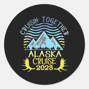 Alaska Cruise 2023 familie of vakantie Ronde Sticker