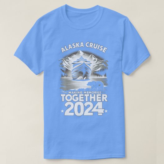 Alaska Cruise 2024 Matching Familie Vrienden TShir T-shirt (Design voorkant)