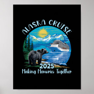 Alaska-cruise 2025 bijpassende familie vrienden Al Poster