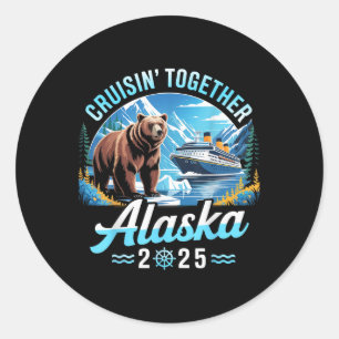 Alaska Cruise 2025 Cruisin Samen Familie Vakantie Ronde Sticker