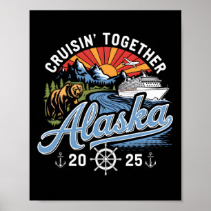 Alaska-cruise 2025 Familie Zomer Vakantie Reis M Poster