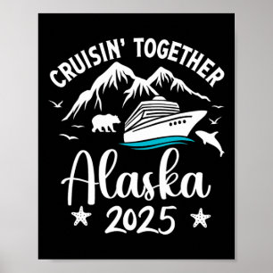 Alaska-cruise 2025 Familie Zomer Vakantie Reizen M Poster