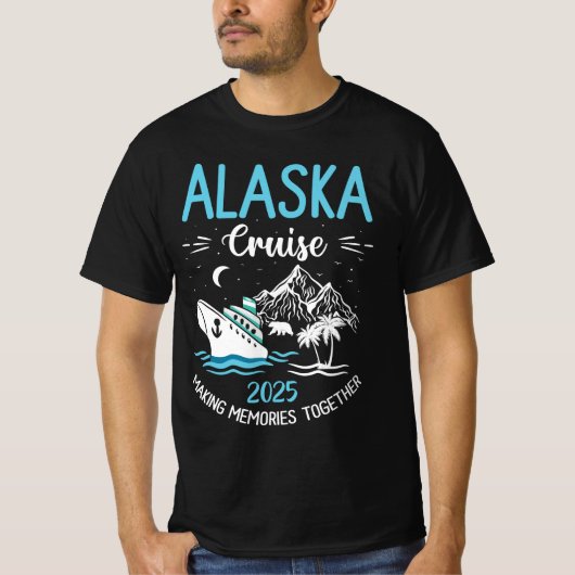 Alaska Cruise 2025 Matching Familie Vrienden T-shirt (Voorkant)
