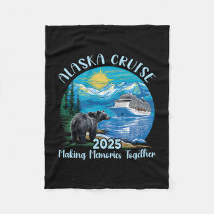 Alaska-cruise 2025 overeenkomende familie vrienden fleece deken