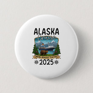 Alaska-cruise 2025 ronde button 5,7 cm