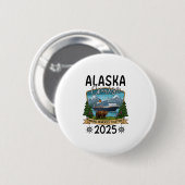 Alaska-cruise 2025 ronde button 5,7 cm (Voorkant /achterkant)