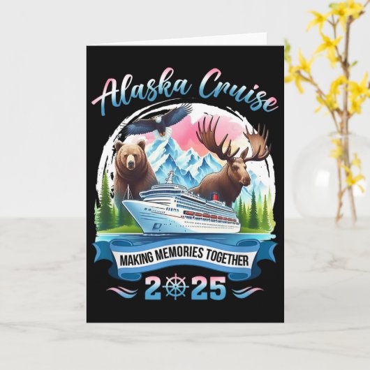 Alaska Cruise 2025 Samen Herinneringen Maken Groep Kaart (Gele Bloem)