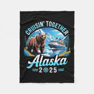 Alaska-cruise 2025 Samen varen Familie Vakantie Fleece Deken