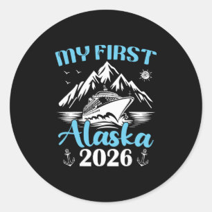 Alaska-cruise 2026 Cruisin Together Familie Matchi Ronde Sticker