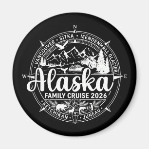 Alaska-cruise 2026 Familie Alaskaanse vakantie Magneet