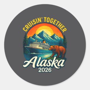 Alaska Cruise 2026 Samen Cruisen Overeenkomstige F Ronde Sticker