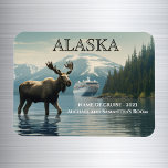 Alaska Cruise Cruise Moose Cabin Marker Magneet<br><div class="desc">Dit ontwerp kan op het gebied worden gepersonaliseerd dat door de foto en/of tekst te veranderen wordt verstrekt. Of het kan worden aangepast door te klikken deze Sjabloon personaliseert en dan de klik te kiezen om verdere optie aan te passen en de kleur van de achtergrond te schrappen of te...</div>